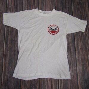 Vintage Atlanta Fire Department Shirt Mens XL Medallion Eagle Graphic 80s USA